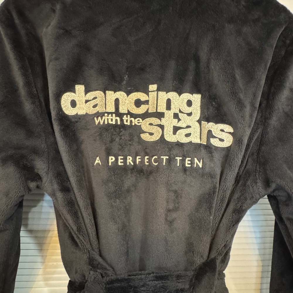 RARE Luca Charles x Dancing With The Stars Cast Member Robe Black Embroidered